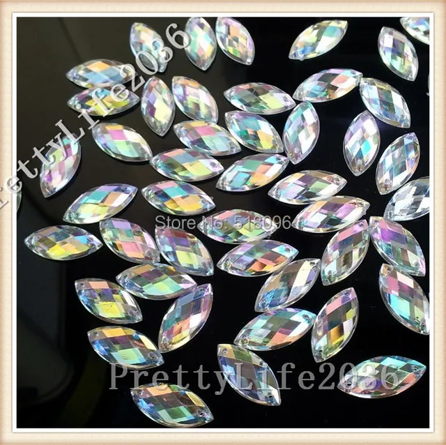 for Sewing Evening Wedding Dress Free Shipping Top Quantity 720pcs 6x12mm Clear AB Sew On