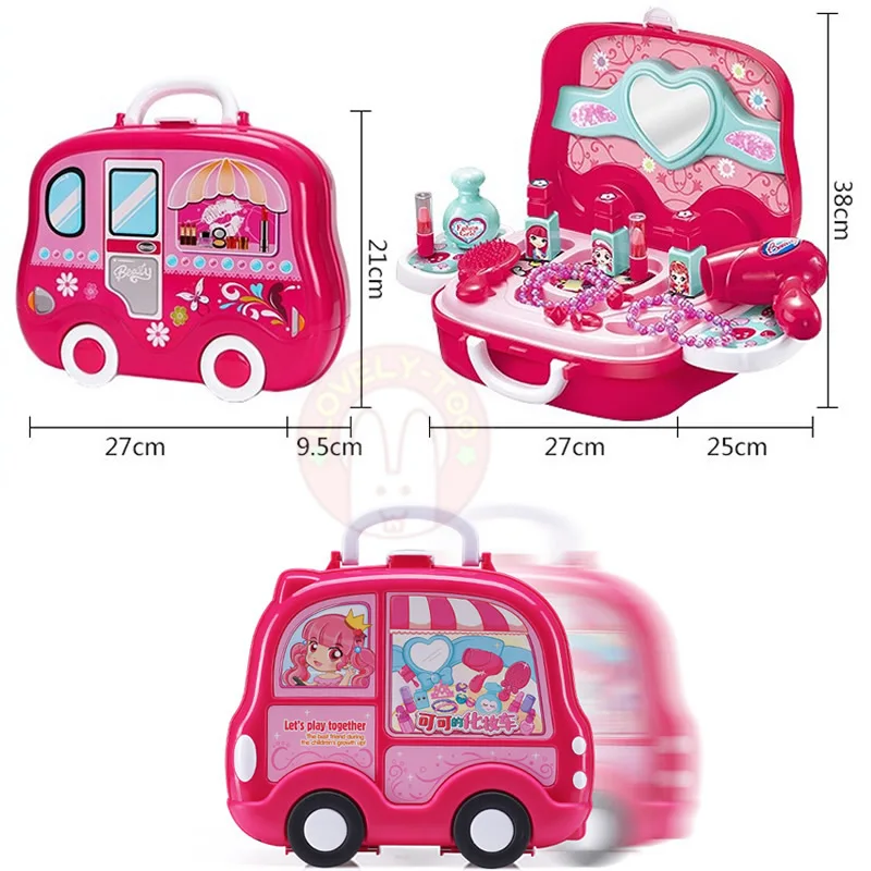 Kids Makeup Toys for Girls - Baby Cosmetics Pretend Play Set with Hairdressing and Make Up Beauty Toys for Girls' Developing Game image 6