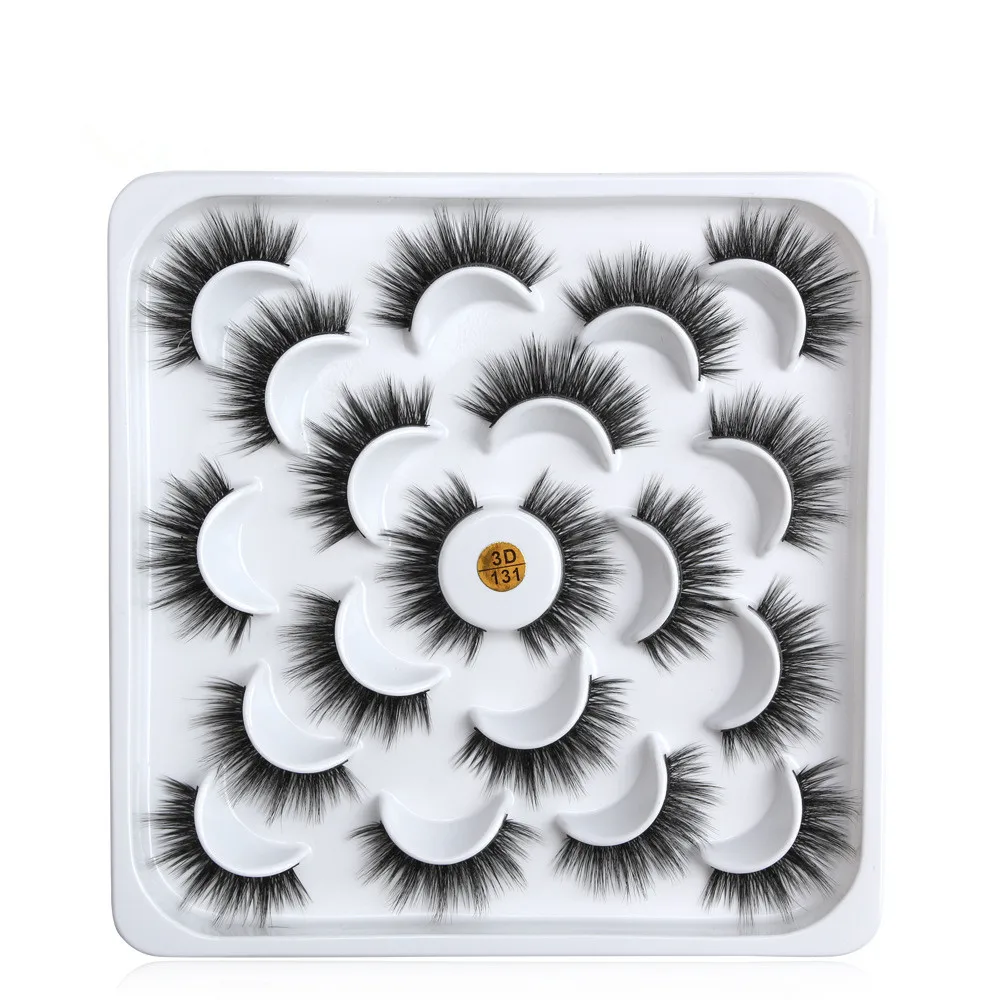 

10 pairs of 3D mink eyelashes natural soft false eyelashes dramatic false eyelash makeup eyelash extension