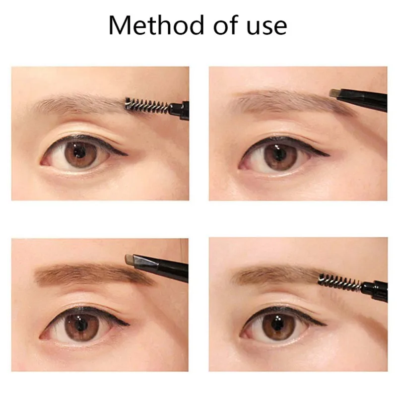 1PC Double - head Eyebrow Enhancer automatic rotation waterproof non - staining meimei plastic eyebrow pencil replacement