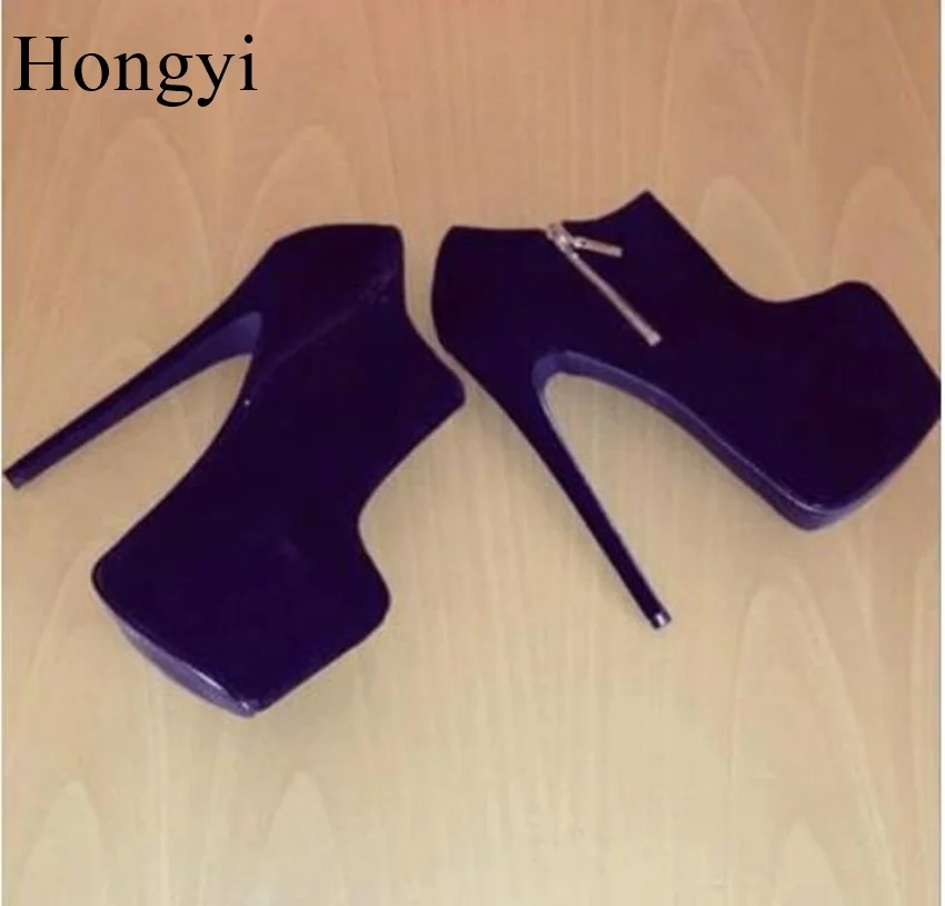 short black stiletto heels