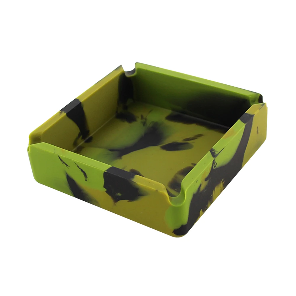 Army Green Black LASPERAL обновление большой портативный резиновый силиконовый мягкий экологически чистый Квадратная Пепельница держатель пепельницы анти-скальдинг держатель для сигарет - Цвет: Army Green Black