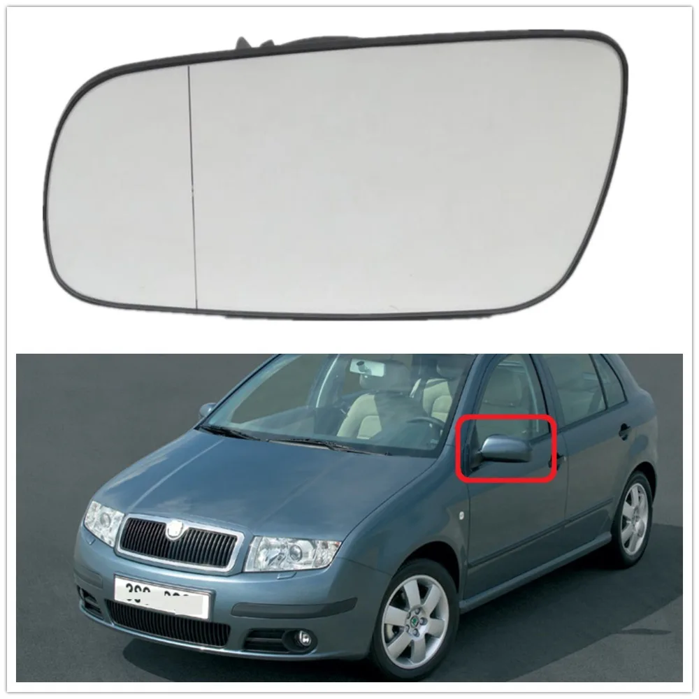 Reorganiseren Ru Uitsluiten Left Side For Skoda Fabia MK1 Facelift 2005 2006 2007 2008 Car styling  Heated Mirror Glass LHD|Mirror & Covers| - AliExpress