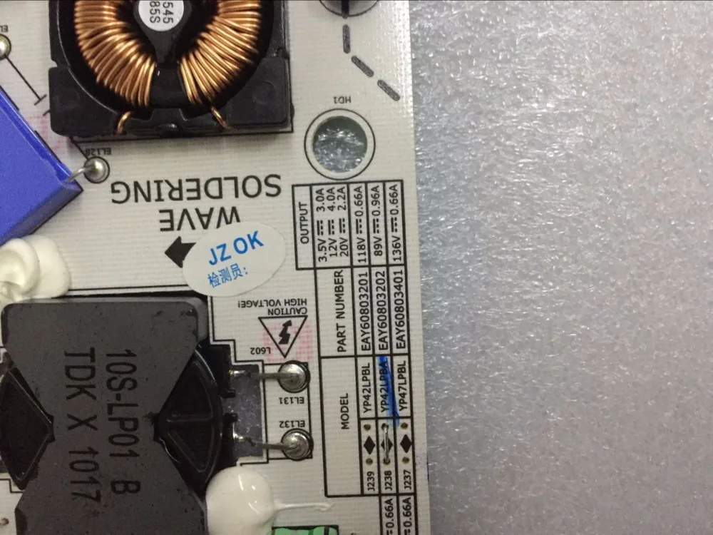 power board for 42LE4500-CA power board EAY60803202 YP42LPBA 89v