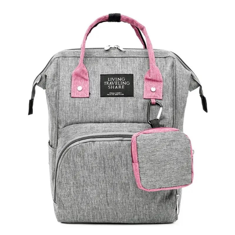 Модная сумка для подгузников для мам, Одноцветный рюкзак для мам, рюкзак для путешествий, большая вместительность, сумка для пеленки для ухода за ребенком, рюкзак для ухода за ребенком