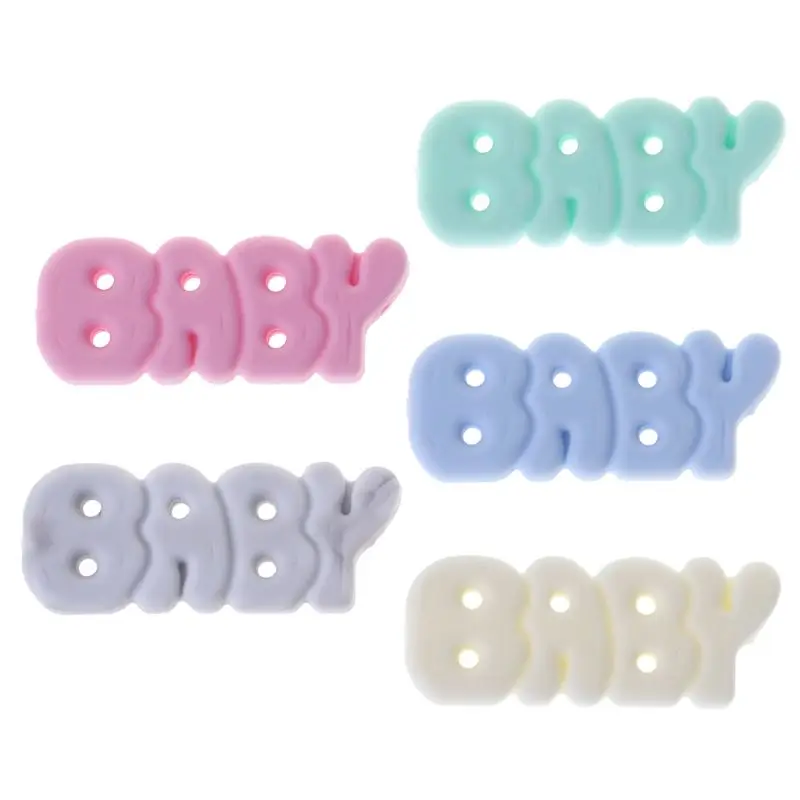 

1Pc Silicone Beads Baby Teether DIY Jewelry Necklace Pendant Teething Supplies Grind Bead Letters Newborn Oral Care Kids New