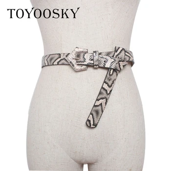 

Luxury Women Belts Leopard Snake Print PU Leather Waistband Pin Buckle Thin Belt for Dress All-match Belts for Female 2018