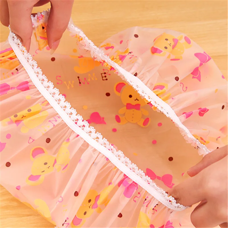 Shower Caps Waterproof cartoon shower cap adult shower cap female models bathing cap
