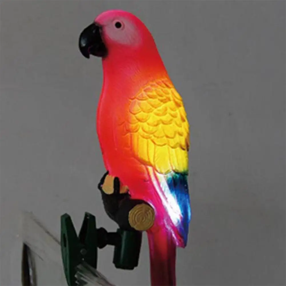 SOL светодиодный 4 шт. на солнечных батареях Милый Попугай Птица светодиодный светильник с гибким зажимом использовать для двора наружного украшения