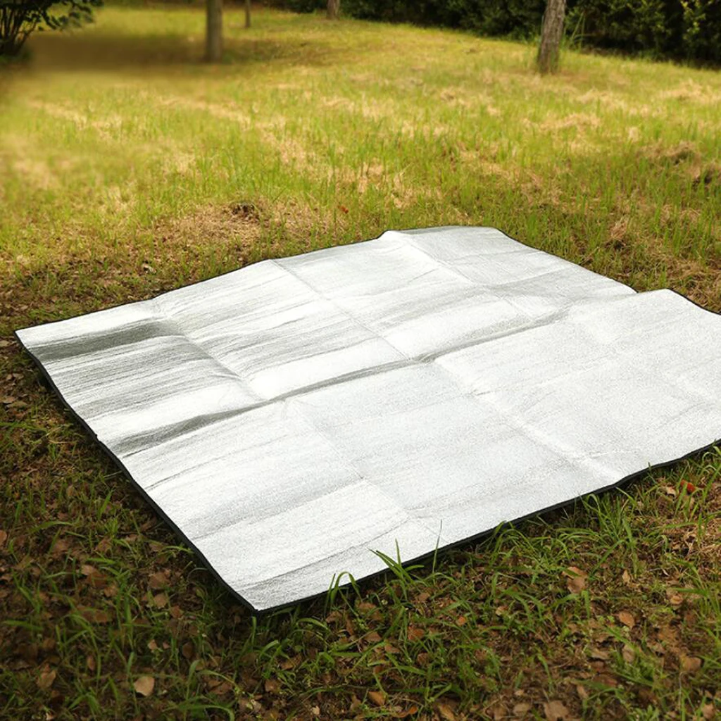 Camping Blanket Waterproof Emergency Thermal Mat Lightweight Reflective Tarp Aluminum Foil Picnic Pad for Sleeping Trip Hiking