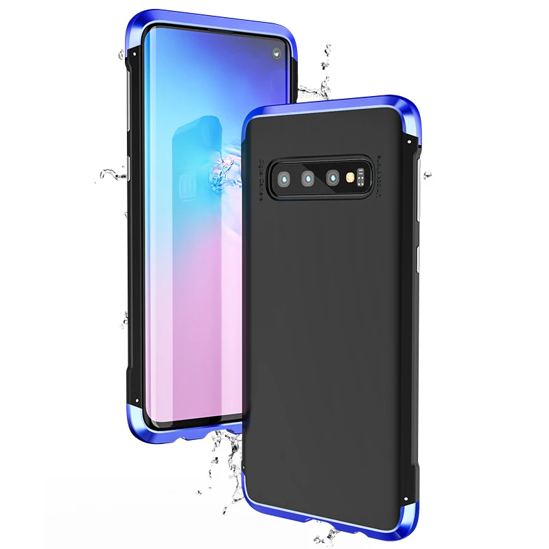 

For Samsung Galaxy S10 Plus Case Hard TPU Luxury Armor Shockproof Metal Frame Phone Cover for Samsung S10Plus Cases Global 360