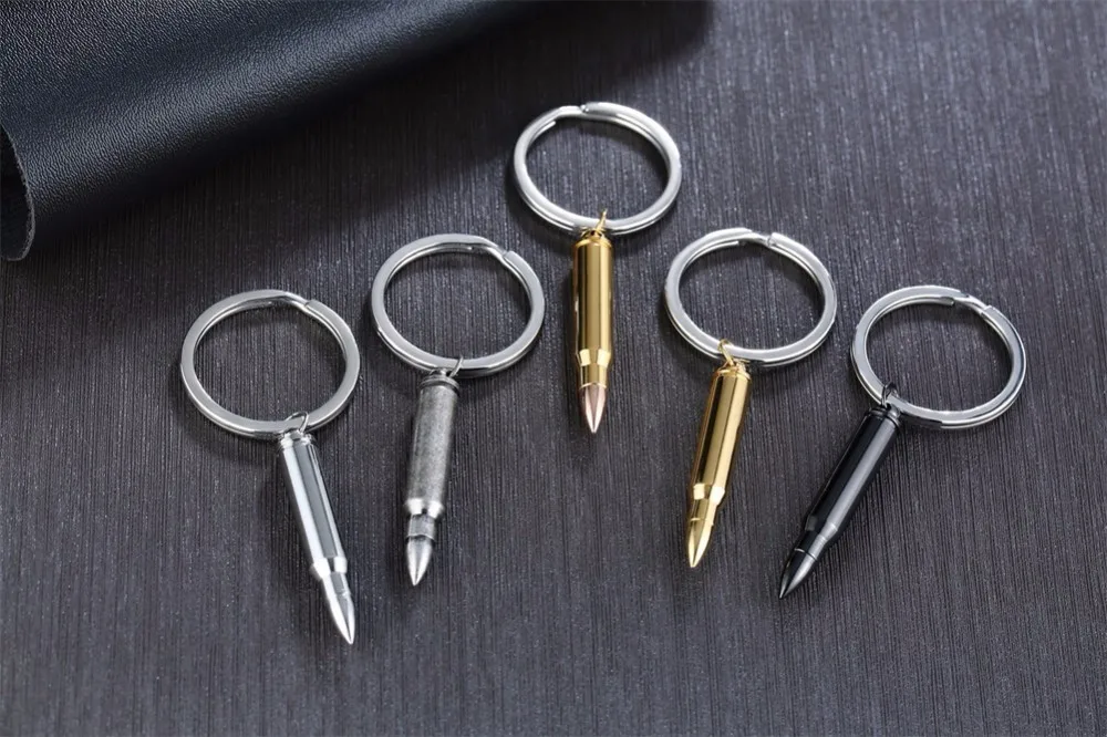 Personalized Name Stainless Steel Bullet Open Keychain Groomsman Gift Birthday Valentines Day Gifts for him