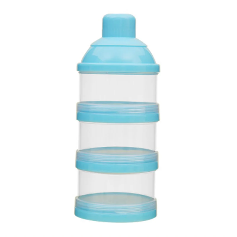 Полипропиленовый портативный для малышей питание молоко порошок и контейнер для еды 3 практичная Высокая емкость Прозрачный BPA бесплатно - Цвет: Blue