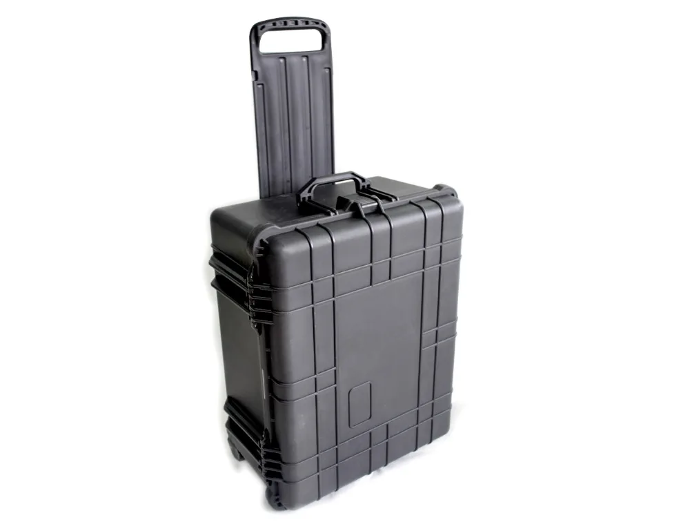 big size 790*595*365mm waterproof plastic shipping case with two wheels