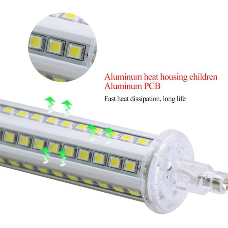 Затемнения 10 Вт 118 мм LED R7S лампы 360 градусов высокая яркость SMD2835 R7S светодиодные лампы заменить 100 Вт традиционные галогенная лампа AC110-240V