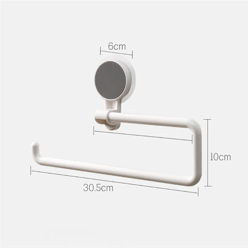 Suction Wall Kitchen Paper Holder Toilet Paper Holder Punch Towel Holder Free for Bathroom Kitchen Hanging Towel Rack