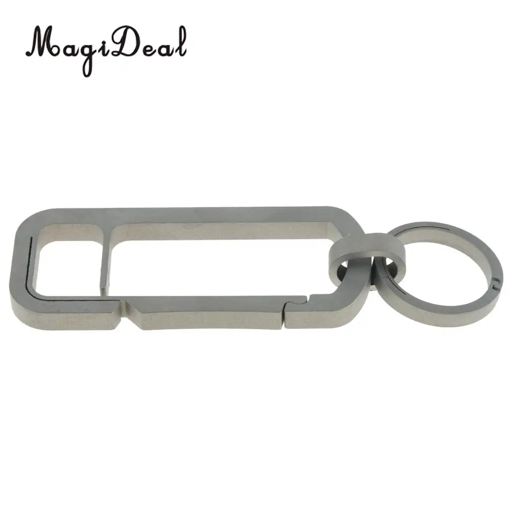 MagiDeal Key Chain Ring Carabiner Hook Belt Buckle Outdoor Titanium Alloy Key Chain Buckle Carabiner Hook Key Ring 
