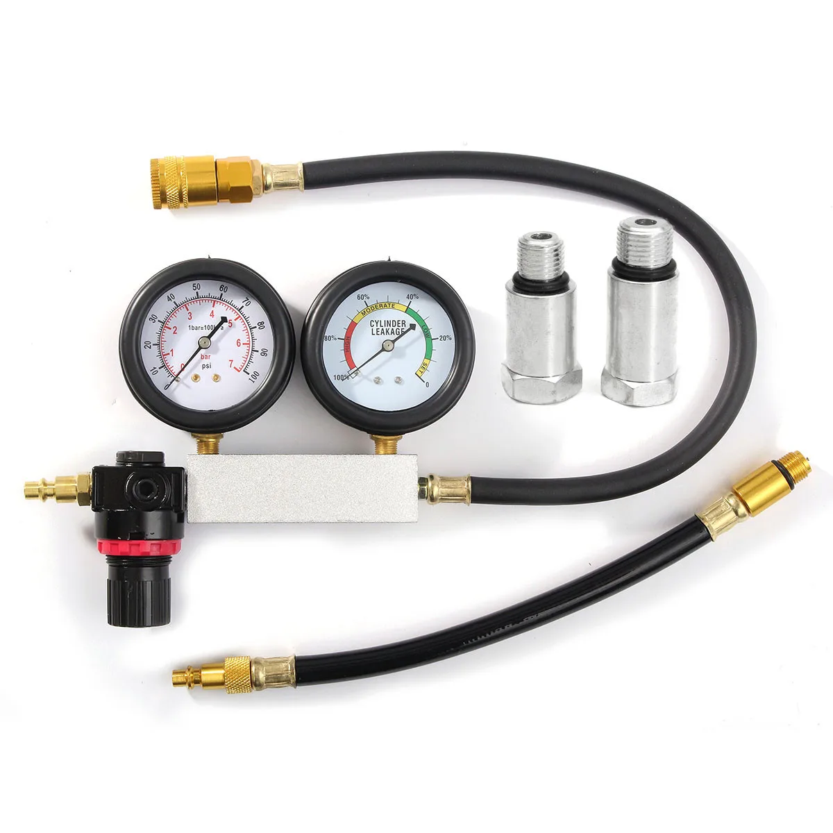 £18.94 0 100psi Cylinder Leak Tester Compression Leakage Detector Kit Set Petrol