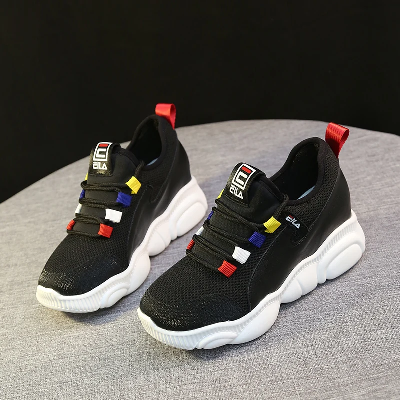 

New 2019 Spring Women Sneakers Fashion Female Increasing Casual Mesh Buty Damskie Lace Up Wedges Ladies Non Slip Damping Shoes