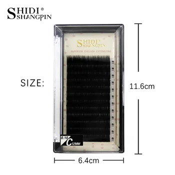 

SHIDISHANGPIN C D curl 8-9-10-11-11-12-13 mm Professional Makeup Eyelashes Individual Faux Lash Eyelash Grafting Fake Eyelashes