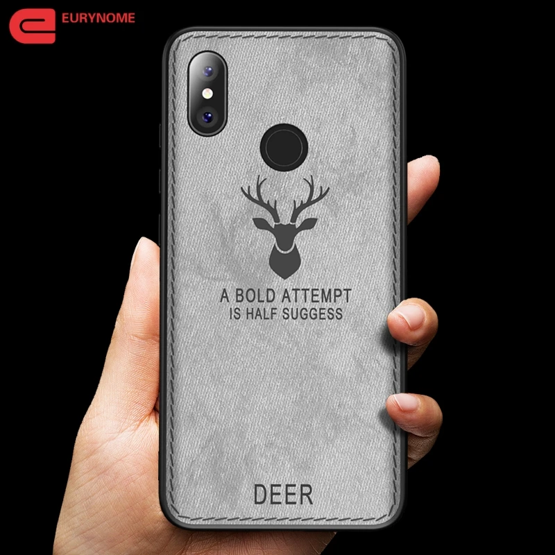 

Case For Xiaomi Redmi Note 5 pro Global Cover For Redmi Note 6 Deer Cloth Canvas Soft TPU Cover For Xiaomi Redmi S2 Y2 Case