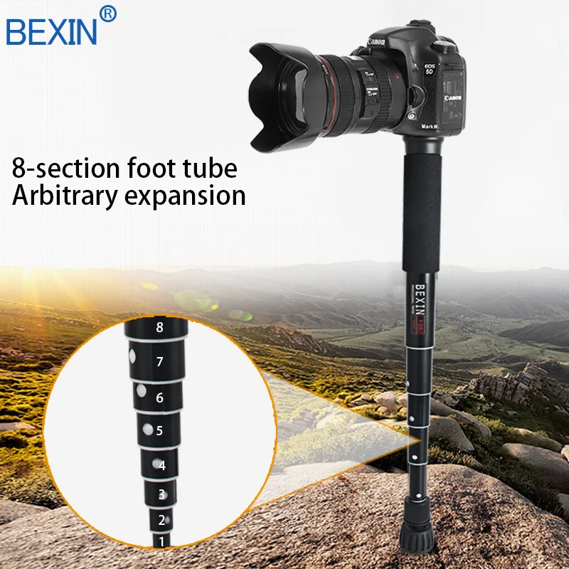  BEXIN aluminum 28cm adjustable tripod monopod lightweight camera phone stand unipod P308C P308D wit