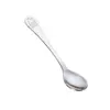 4pcs/set Baby Dishes Teaspoon Spoon Fork Knife Utensils Set Stainless Steel Baby Kids Learning Eating Habit Children Tableware ► Photo 3/6