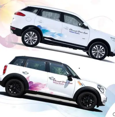Креативные цветы наклейки для всех автомобилей волшебные цветные