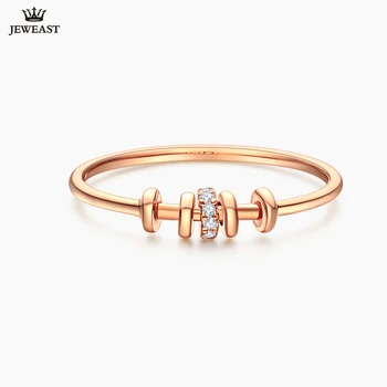 18K Gold Pure Gold Ring Real 18K Gold Solid Gold Rings Beautiful Upscale Trendy Classic Party Fine Jewelry Hot Sell New 2020 1