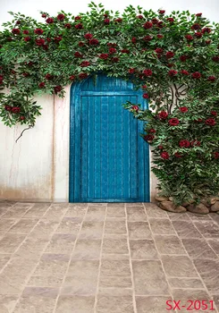 

LIFE MAGIC BOX Fantasy Backdrops Vinil Backgrounds For Photo Studio Photographer Green Leafy Blue Door MHSX-2051
