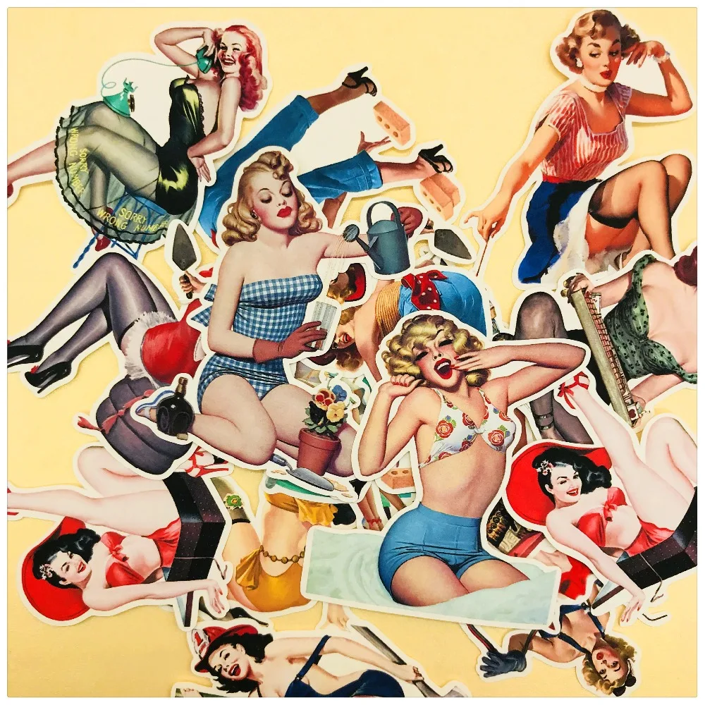 

Beautiful Sexy Girls Stickers Junk Journal Planner Stickers Scrapbooking Vintage Card Decorative Sticker DIY Craft Photo Albums