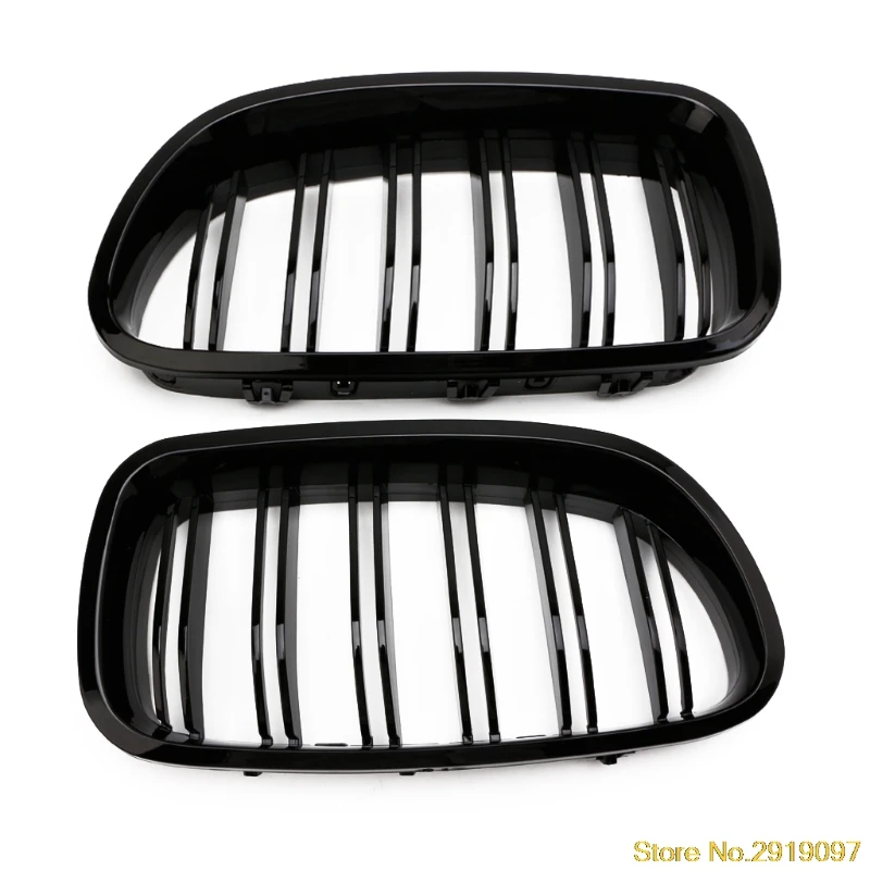 cheap New Type Car Grilles Gloss Black Kidney Grill Racing Grille Dual Line For BMW F10 F11 F18 5 Series M5 Drop Shipping Support