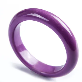 

Genuine Purple Natural Phosphosiderite Gemstone Bangles Bracelets For Women Female Inner Diameter 58mm