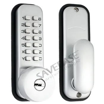 

SAVEBASE New Mechanical Keyless Spring Bolt Lock+ Two Backup Keys Left / Right Knob