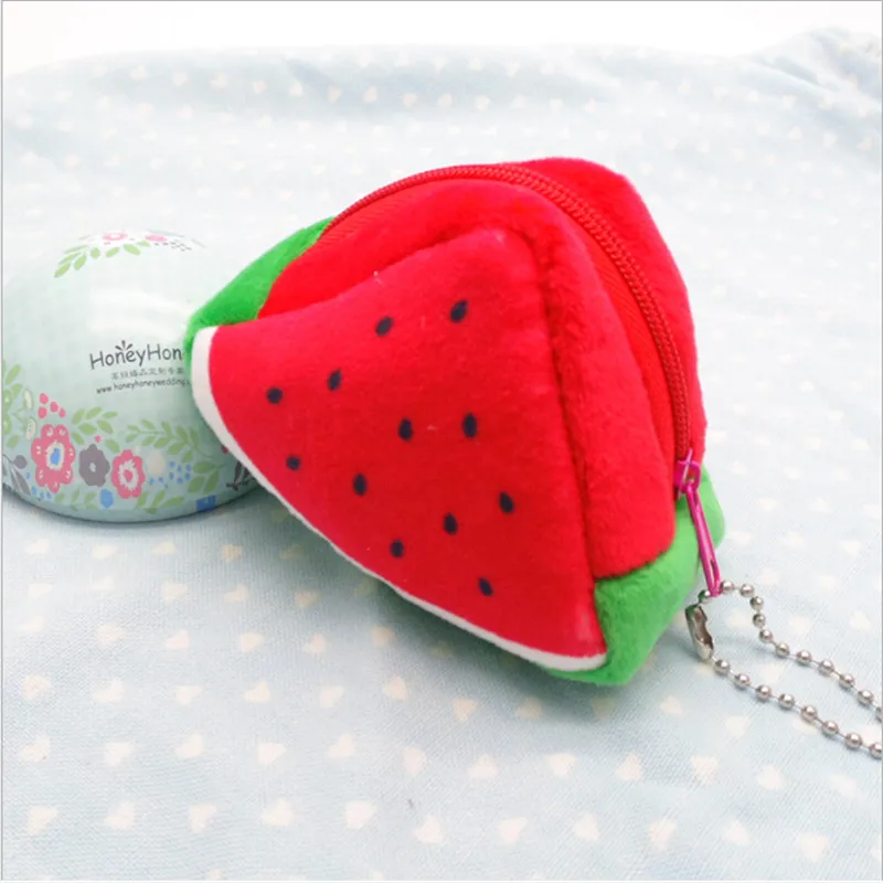

Kawaii Fruits Watermelon Plush Coin Purse Children Zip Change Purse Wallet Women Pouch Money Bag Kid's Pocket Coin bag