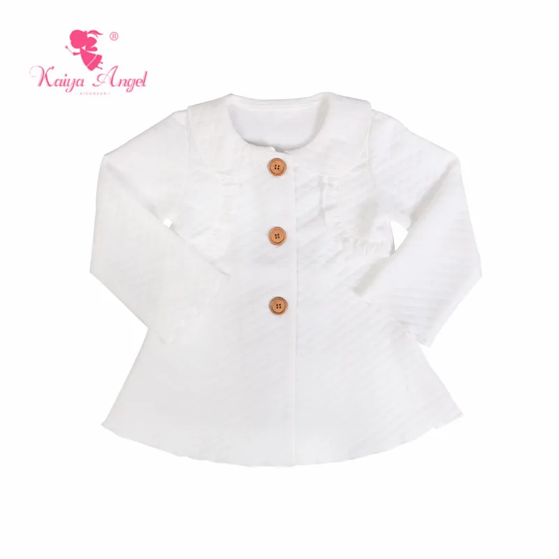 Kaiya Angel/оптовая продажа детская осенне-зимняя белая кружевная одежда пальто