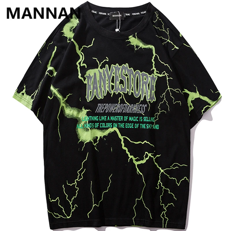MANNAN Футболка мужская хип-хоп Темная футболка с молнией уличная летняя хлопковая Harajuku футболка с коротким рукавом повседневные топы тройники