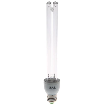 

20W E27 AC 220V UV Light Tube Bulb UVC No Ozone Ultraviolet Disinfection Sterilization Lamps