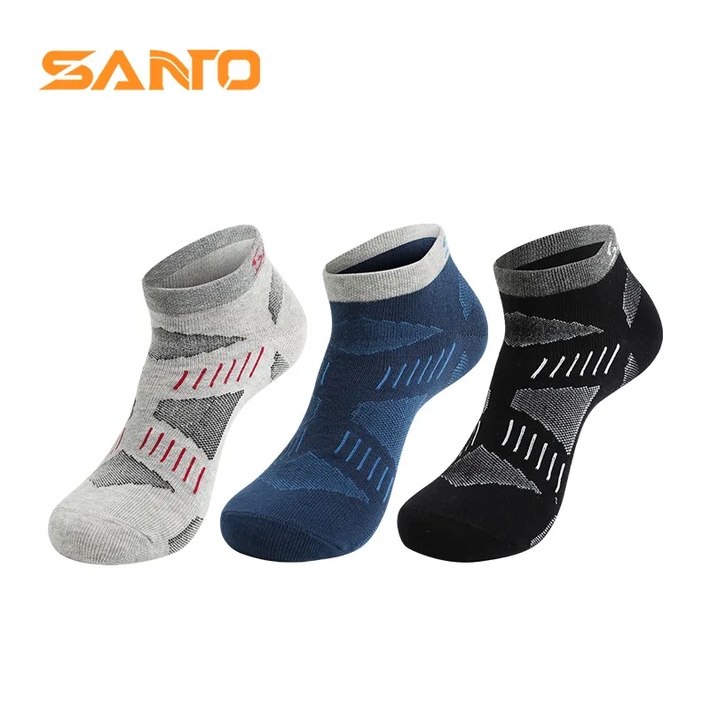 

SANTO Brand 3 Pairs New Thermal Running COOLMAX Sport Socks Mens Outdoor Comfortable Sport Sock S011