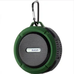 Waterproof Mini Bluetooth Speaker for Outdoor Sports - Portable Sound Box with Built-in Mic and TF Support (Army green)