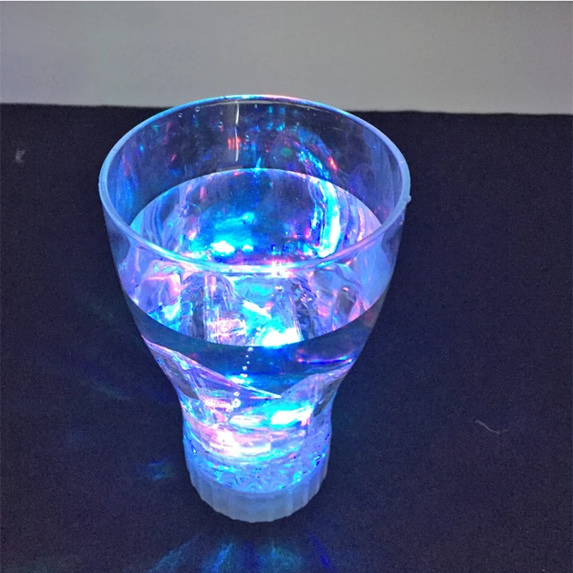 20pcs lot luminous diamond shape ice cube changing color led