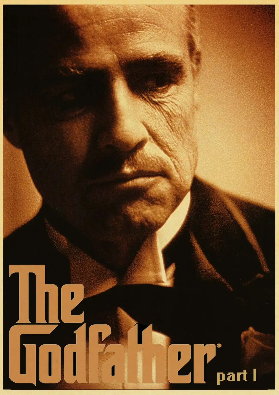Don Corleone The godfather classic old movie poster retro nostalgia kraft paper