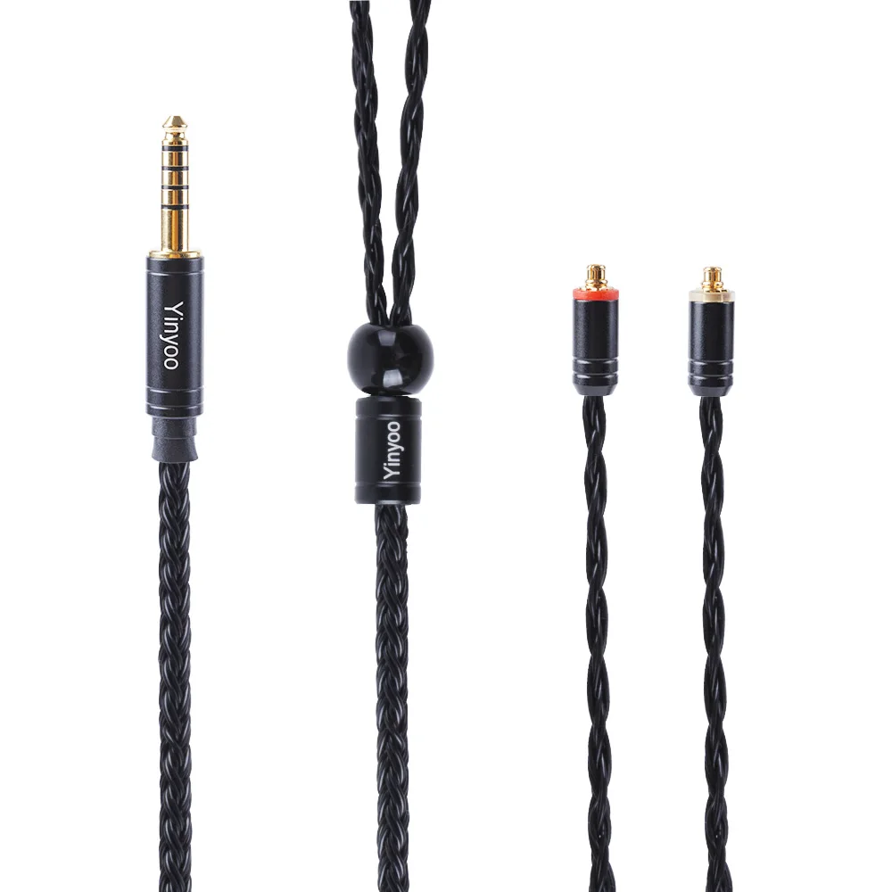Yinyoo 16 Core посеребренный кабель 2,5/3,5/4,4 мм балансный кабель с MMCX/2pin/QDC для KZZS10 PRO AS10 C12 BLON BL-03 V90BA5 - Цвет: 4.4 with MMCX