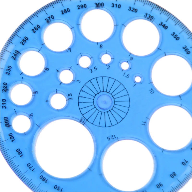 1 шт. пластиковая синяя красная трёхсот шестидесяти градусов круглая линейка Лоскутная линейка материал Escolar офисные аксессуары