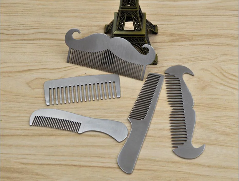 

ZGTGLAD stainless steel beard comb anti-static Mustache Brush Gentleman Hair shaping Tools