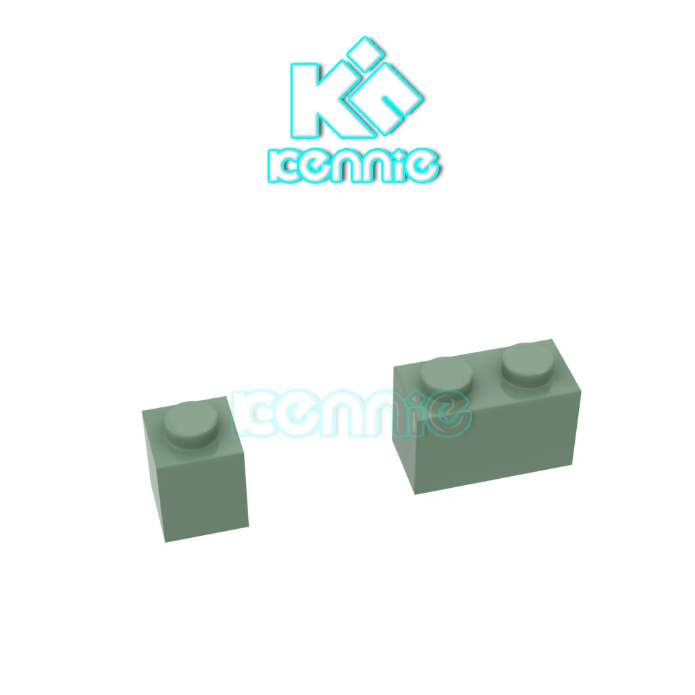 

Kennie DIY MOC building block Compatible with NO.3004 NO.3005 1X1 1x2 sand green high brick Building Block Parts DIY toys