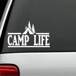 Лагерь жизни палатка Кемпинг Hiker наружная наклейка стикеры Рыбалка пеший Туризм окна 15 см