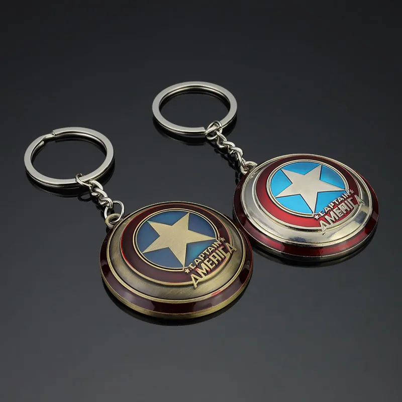 Marvel Avengers Keychain Captain America Shield Mask KeyChain Keyrings Drop Shipping Wholesale