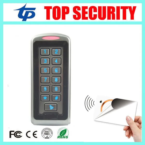 

Standalone metal access control card reader 13.56MHZ MF IC card door access control reader system surface waterproof card reader