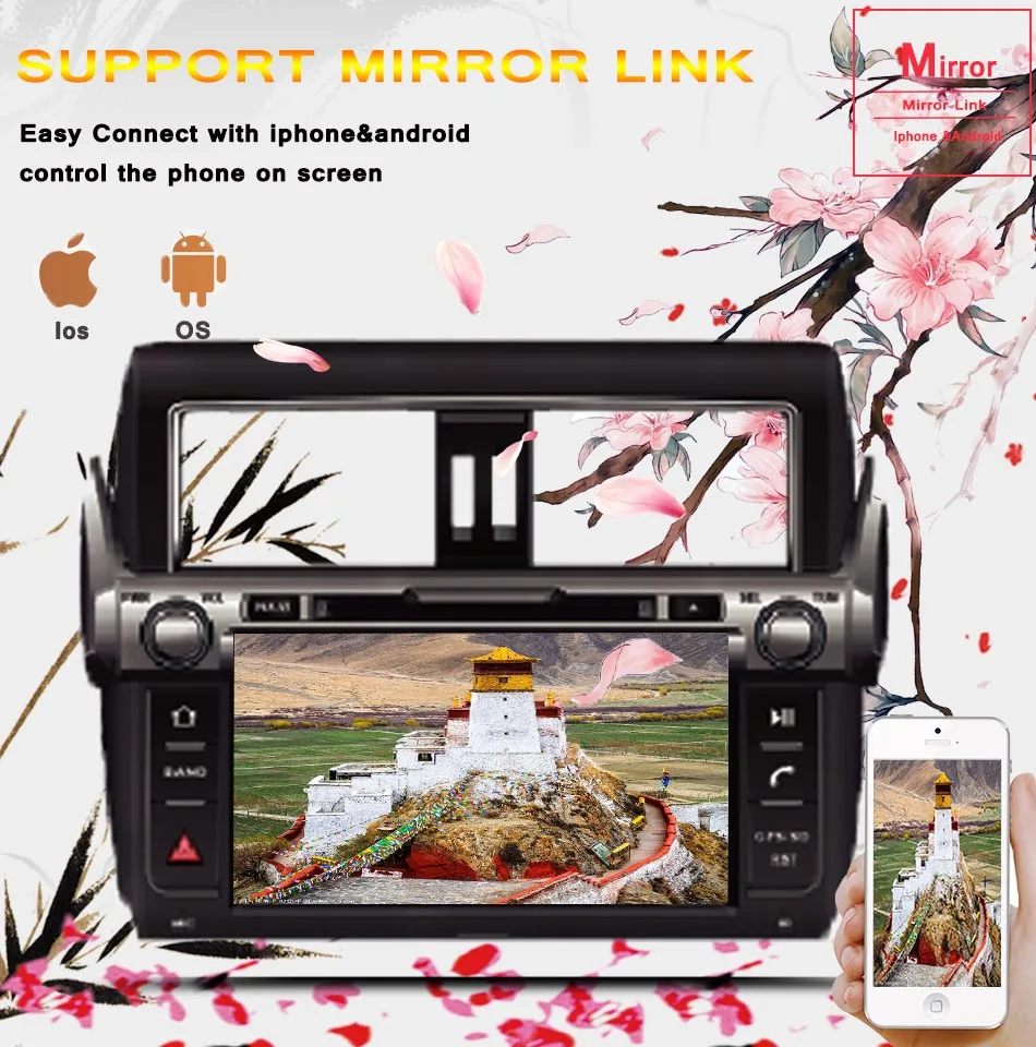 Top HD 1024*600 IPS capacitive screen Car gps monitor video music stereo Android 9.0 8core For Toyota Land Cruiser Prado 150 2014+ 6 Top HD 1024*600 IPS capacitive screen Car gps monitor video music stereo Android 9.0 8core For Toyota Land Cruiser Prado 150 2014+ 6